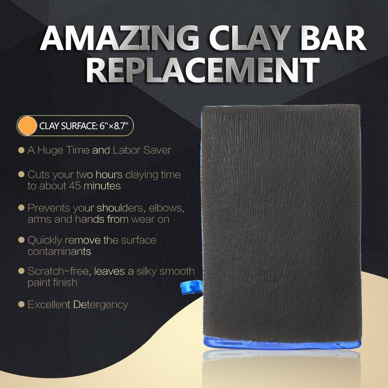AUTO CARE Clay Mitt, AutoCare Fine Grade Clay Bar Mitt Surface Prep Mitt Finish for Car Detailing Alternative Novel Detailing Tool & Kit - Image 3