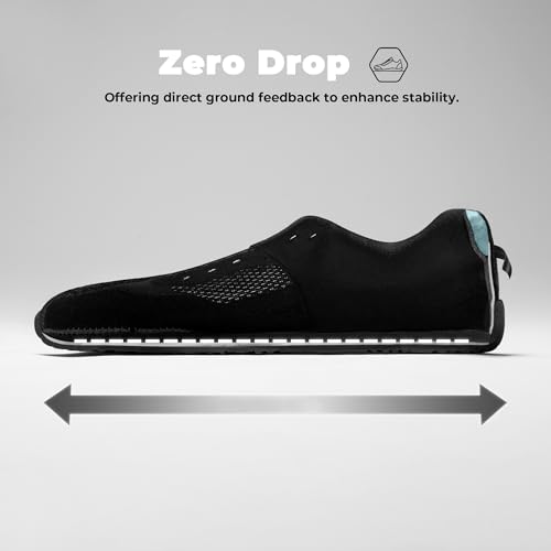 AIRHAS Mens Zero Drop Barefoot Shoes Anatomical Tox Box Sneakers for Men Gym Workout Cross Training Shoes(Black,12.0) - Image 3