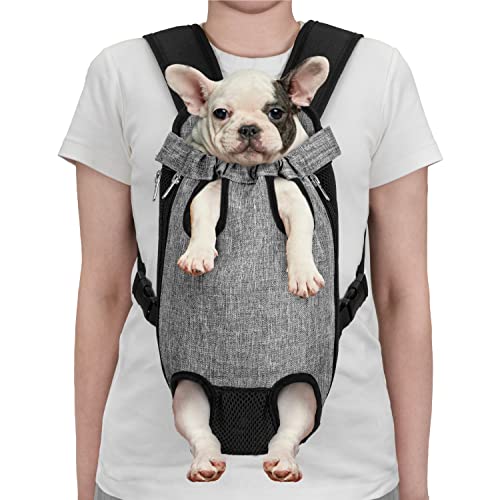 PetAmi Dog Carrier Backpack, Adjustable Dog Pet Cat Front Carrier Backpack | Ventilated Dog Chest Carrier for Hiking Camping Travel, Sling Bag for Small Medium Dog Cat Puppies, Large, 12-16 lbs, Black - Image 3