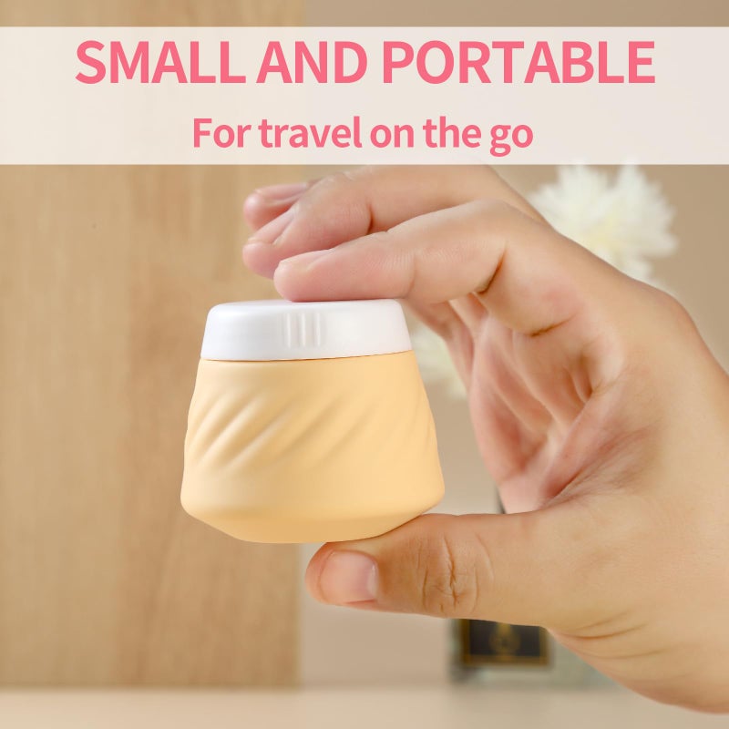 Gemice Travel Containers for Toiletries, Silicone Cream Jars TSA Approved Travel Size Containers with Clear Bag, Leak-proof Travel Accessories with Lid for Cosmetic Face Body Hand Cream - Image 2
