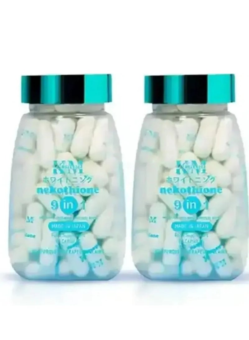 KM Nekothione 9 in 1 Whitening 500mg/ 60 capsules 2 packs - Image 2