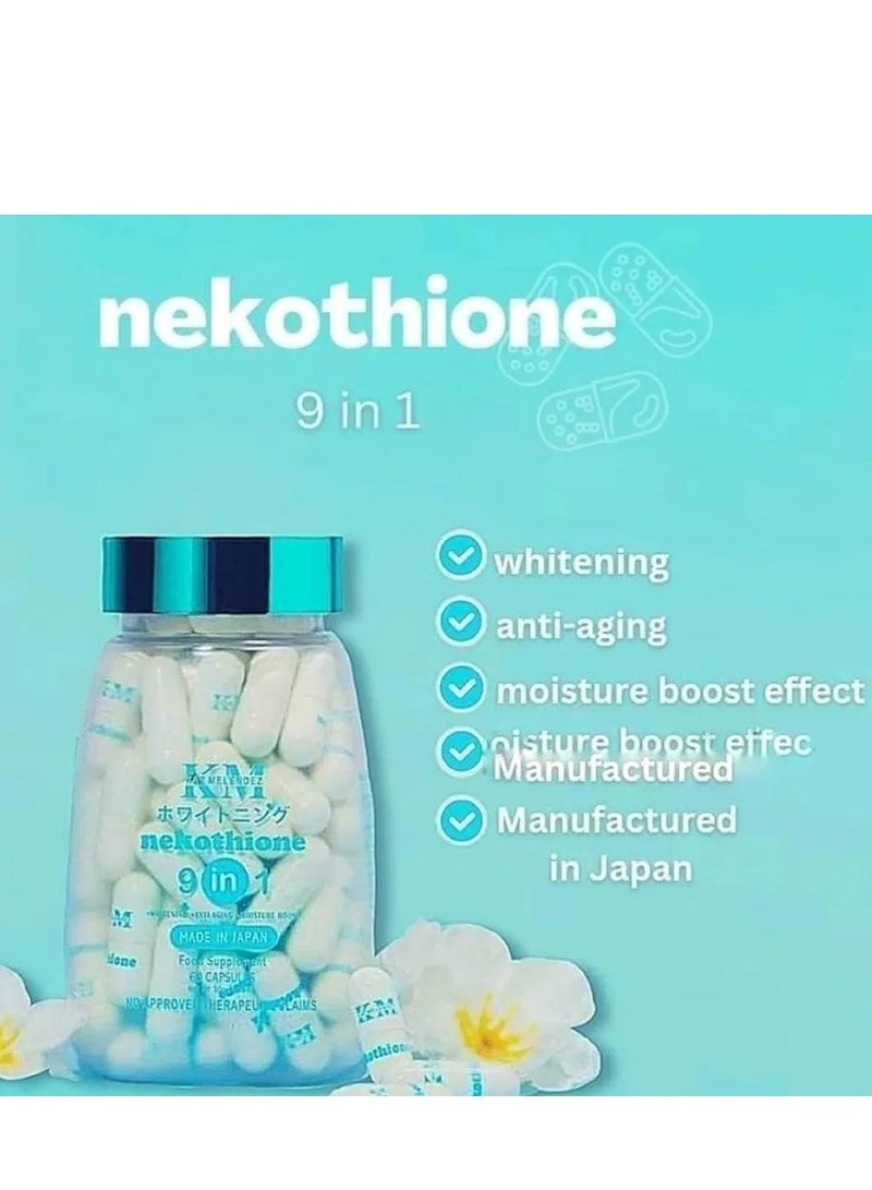 KM Nekothione 9 in 1 Whitening 500mg/ 60 capsules 2 packs - Image 3