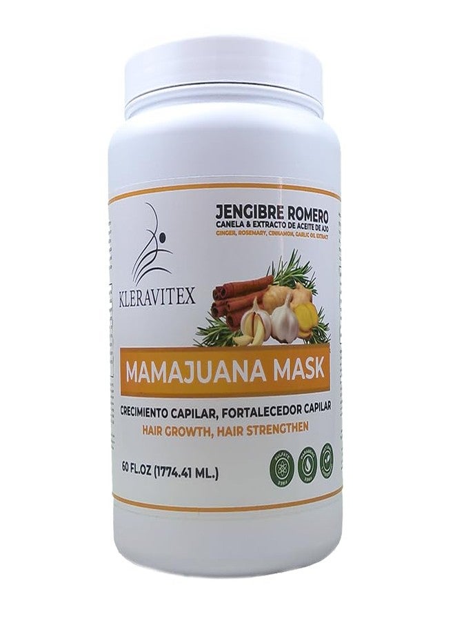Kleravitex Mamajuana Hair Mask - Deep Treatment with Ginger, Rosemary, Cinnamon & Garlic Oil Extract - Hair Mask for Dry Damaged Hair and Growth, Paraben & Sulfate Free Hair Treatment (60 OZ) - Image 1