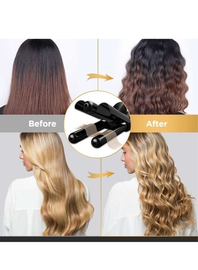 ELTRAZONE 3 Barrel Curling Iron Wand Hair curler hair wave hair iron Ceramic Tourmaline Triple Barrels, Dual Voltage Crimp - Image 4