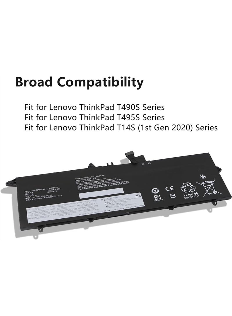 Terabyte بطارية L18M3PD1 L18C3PD1. L18C3PD2 L18L3PD1 L18M3PD2 لجهاز Len.ovo ThinkBook T14s الجيل 1 20T0 20T1 20UH 20UJ - Image 3