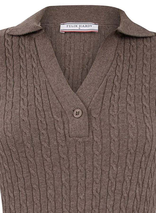 فيليكس هاردي Long Sleeve Cable Knit Dress