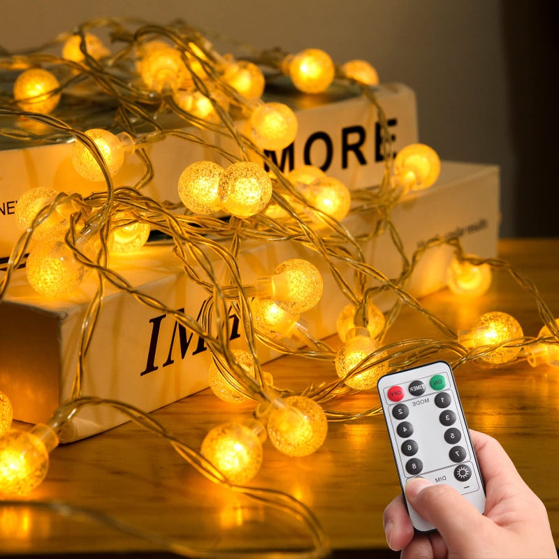 Beauenty Home Decoration LED Lights, 5M 50 LED Indoor Outdoor String Lights, Fairy Light for Teepee Tent,Waterproof Decorative Ball String Light for Bedroom,Christmas, Patio,Garden,Wedding…