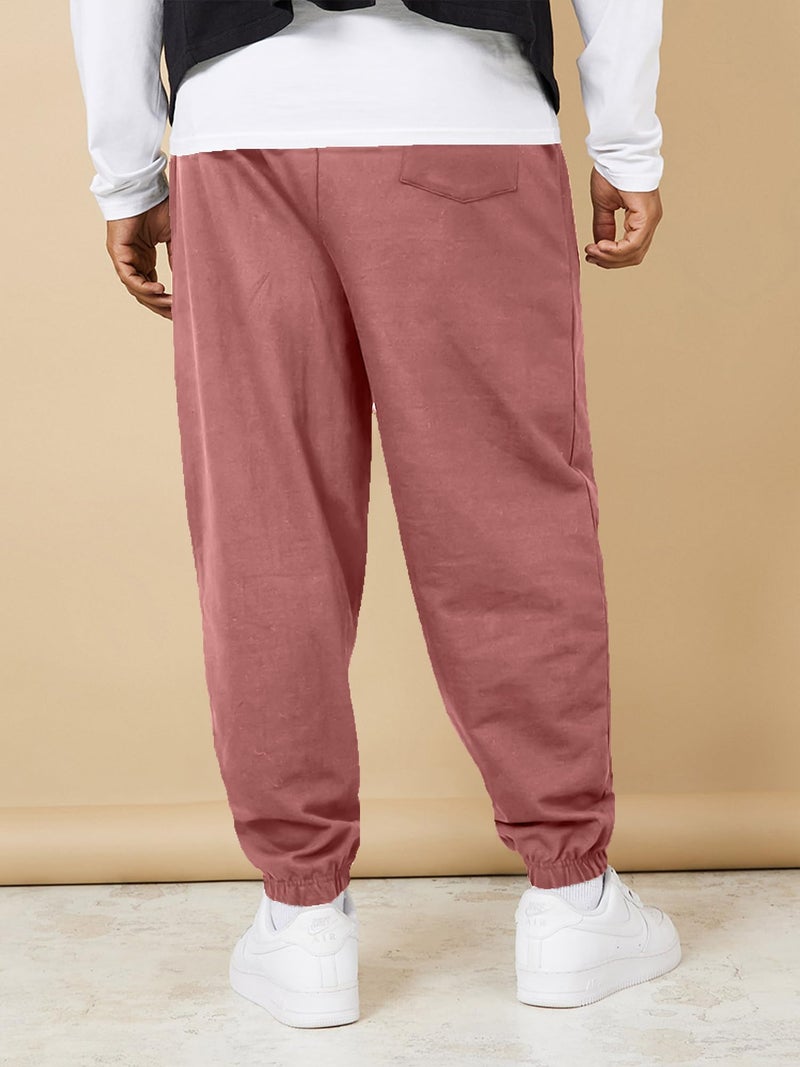 Jump Cuts Mens Printed Onion and White Cottonblend Boxy Fit Jogger - Image 2