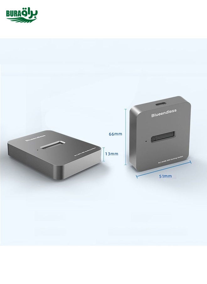 BURAQ Blueendless M.2 NGFF / NVME Solid State Drive Bottom USB3.1 Notebook External SSD Mobile Hard Disk Socket, Style: SD02 (M.2 NVME Protocol)  - Image 3