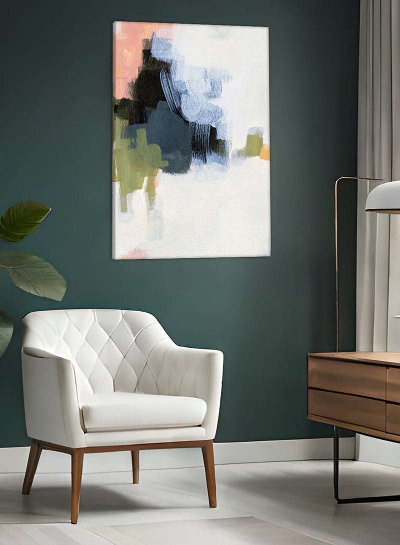 لوحة كانفاس على إطار خشبي بتصميم فن تجريدى - Image 1