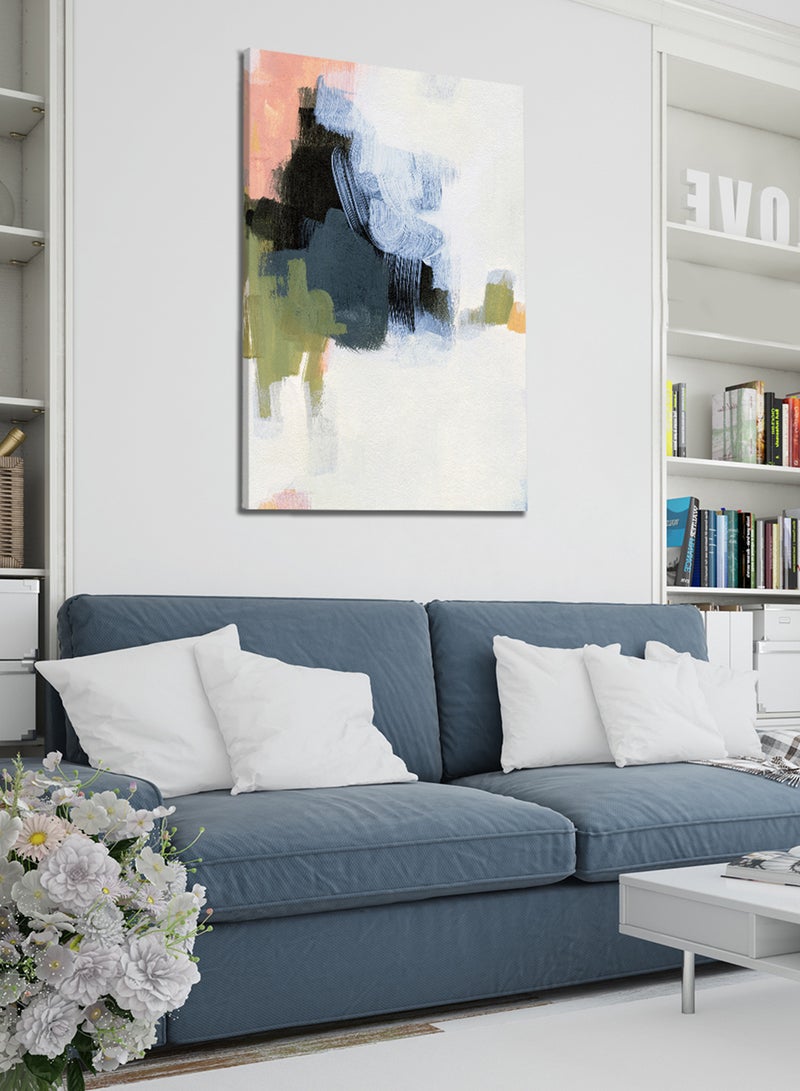 لوحة كانفاس على إطار خشبي بتصميم فن تجريدى - Image 2