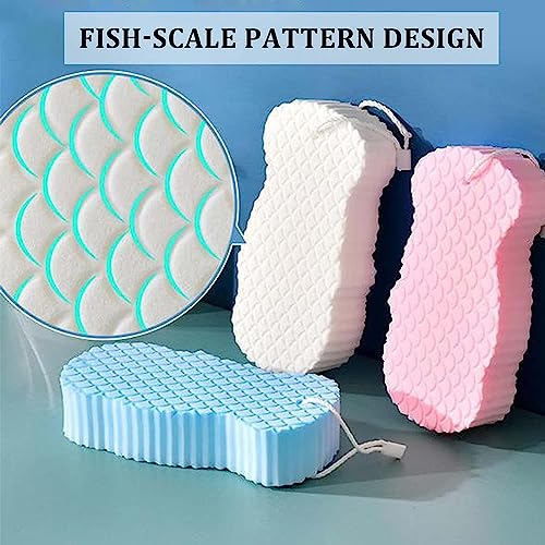 SILENCIO Ultra Soft Bath Body Shower Sponge, Magic Bath Sponge Dead Skin Remover, Super Soft Exfoliating Sponge for Adults Children and Pregnant Women (Multicolor) - Image 3