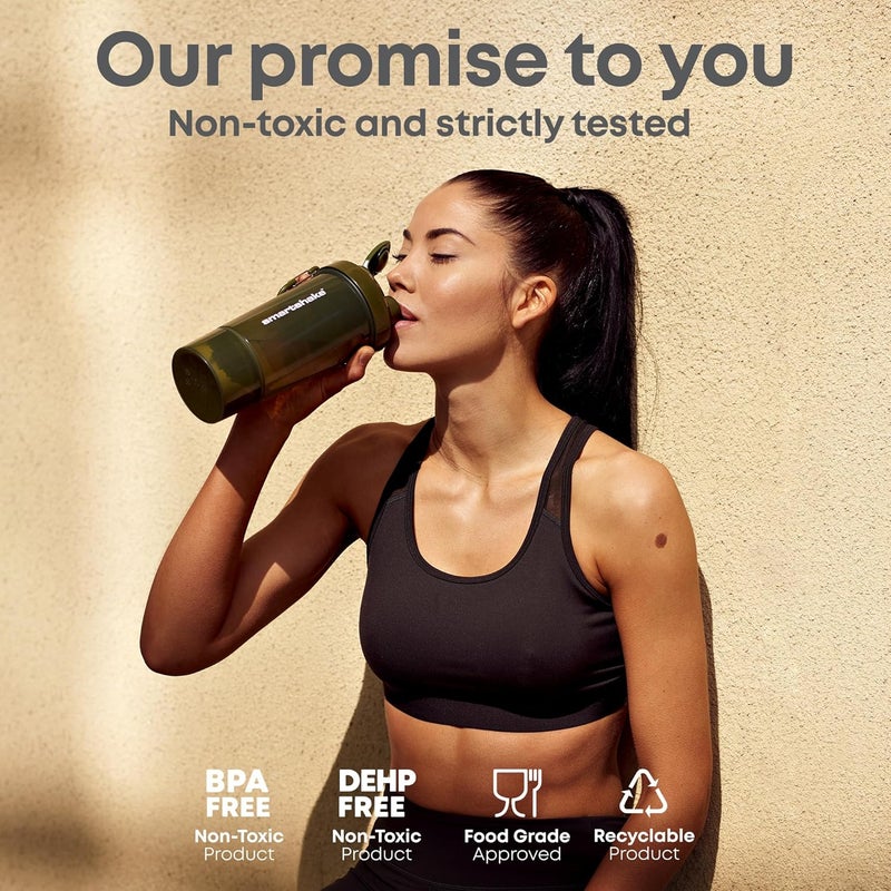 SmartShake O2GO One Shaker Bottle Navy Blue 800ML - Image 4