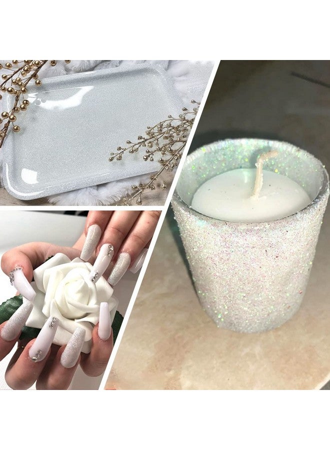 Estanoite Rainbow Glitter 150G Iridescent White Glitter Powder For Resin Tumblers Slime And Craft Making Nail Art Festival Decoration Cosmetic Glitter For Body Face Hair (Rainbow White) - Image 5