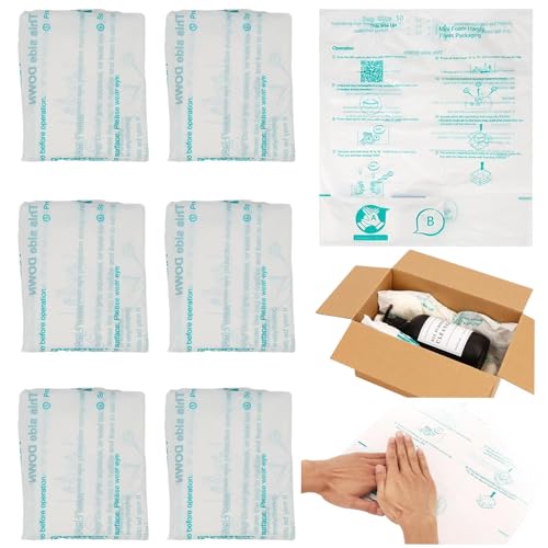 Thrseely Foam Bag For Shipping, 6PCS 18"x23" Expanding Foam for shipping Instant Pack Quick Expanding Foam Packaging Bags, Packing, Mailing and Shipping Solutions - Image 1