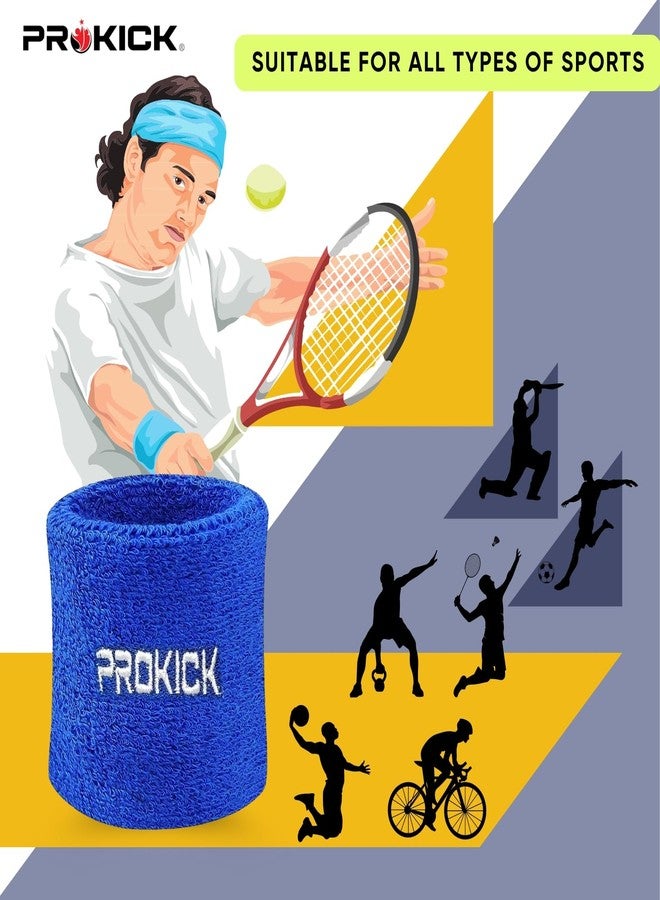 Prokick Cotton Wrist Band for Men & Women Suitable for Sports and Fitness Activities Stretchable Sweat Band for Badminton, Cricket, Tennis, Basketball, Running & Gym Workout (Red - 1pc) - Image 5