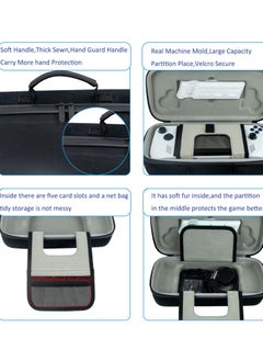 Excefore Hard Handheld Case Compatible with ROG Ally & Accessories,EVA Travel Protective Handbag for ROG Ally, Shock-Proof, Anti-Slip, Waterproof, Black(Case Only)  - Image 2