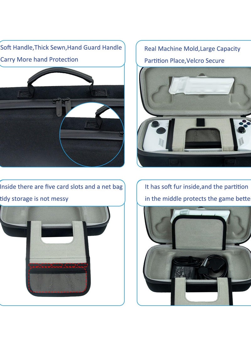 Excefore - Hard Handheld Case Compatible with ROG Ally & Accessories,EVA Travel Protective Handbag for ROG Ally, Shock-Proof, Anti-Slip, Waterproof, Black(Case Only) - Image 1