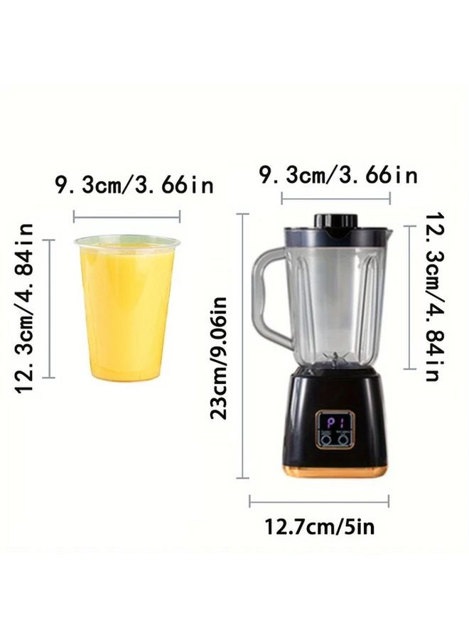 Pink Portable USB Rechargeable Blender with Digital Display for Smoothies Shakes Travel - Image 4