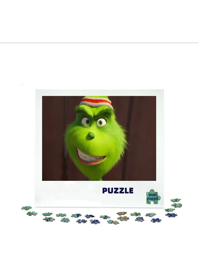 Anna 1000 Pieces of Green Haired Monster Grinch Colorful Home Entertainment Desktop Puzzle - Image 2