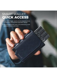 VULKIT Airtag Wallet Mens Minimalist Pop Up Wallet with Money Band & AirTag Holder, RFID Protected  - Image 2