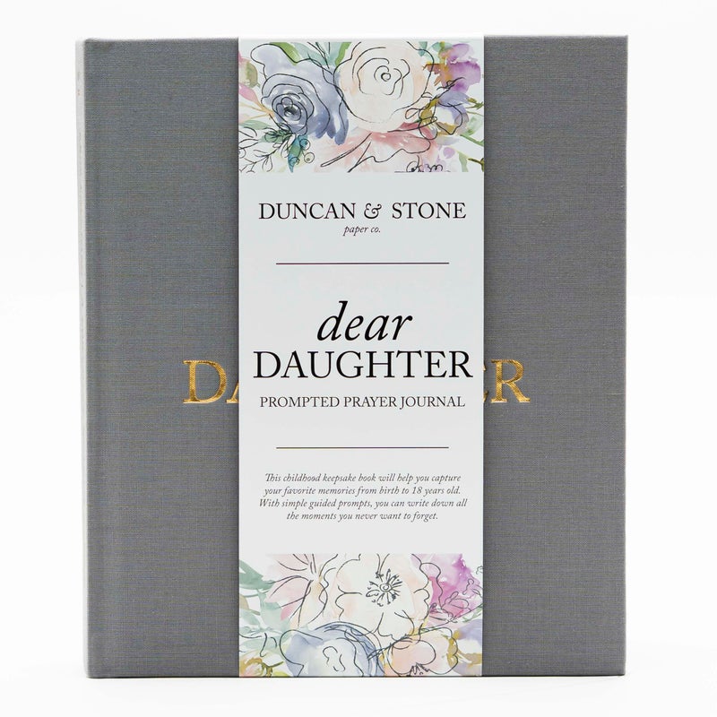 DUNCAN & STONE PAPER CO. Mother Daughter Journal â€“ Durable Dear Daughter Journal Keepsake â€“ Linen Baby Memory Book - Unique Gifts for Daughter (Cream, 230 Pages) - Image 1
