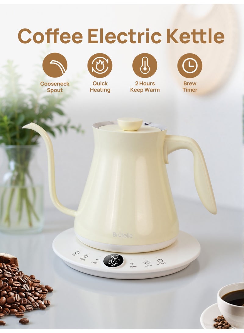 بريتيل غلاية القهوة الكهربائية V60، غلاية ذات عنق طويل، 800 مل، 1200 واط، تسخين سريع، من الفولاذ المقاوم للصدأ 304 - Image 2