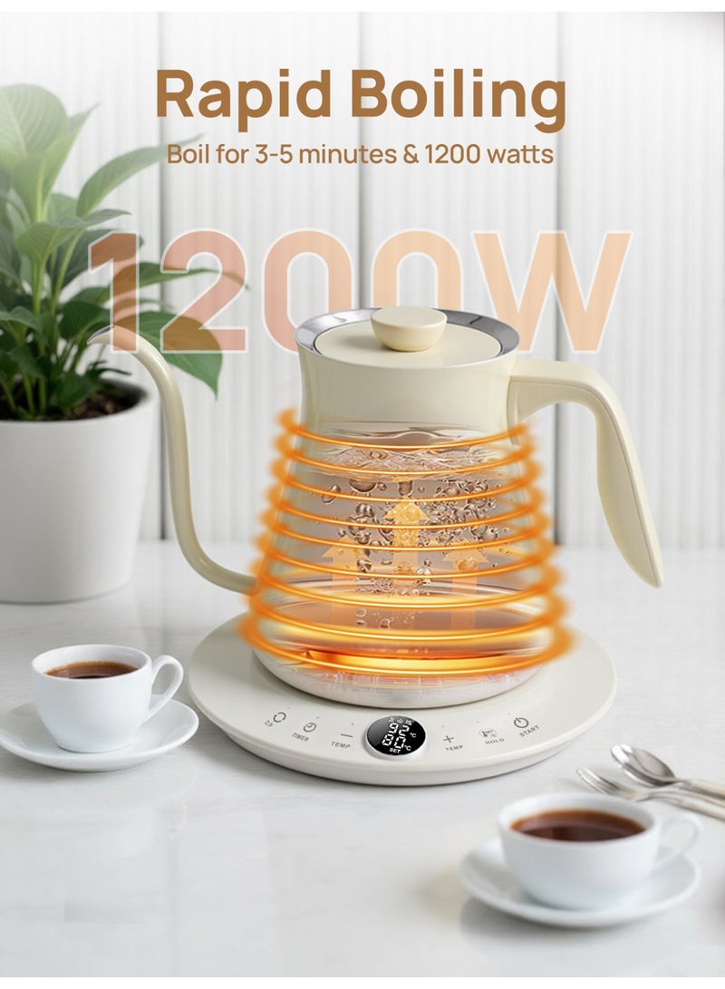 بريتيل غلاية القهوة الكهربائية V60، غلاية ذات عنق طويل، 800 مل، 1200 واط، تسخين سريع، من الفولاذ المقاوم للصدأ 304 - Image 4