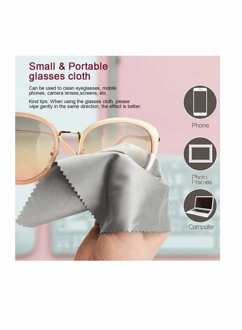 KASTWAVE KASTWAVE Hard Shell Sunglasses Case Leather Glasses Case Protective Sunglasses Pouch Holder Storage Eye Glasses Pouch Carry Case with Cleaning Cloth for Men and Women (2 Pcs Yellow and Gray)  - Image 5