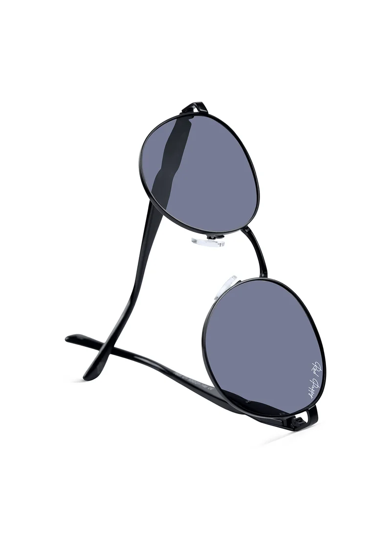 Woggles Zenon Black Round Sunglasses