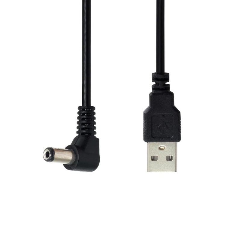 ChenYang USB 2.0 A Male to Right Angled DC 5V 5.5 x 2.1mm Power Plug Cable - 80cm - Image 2