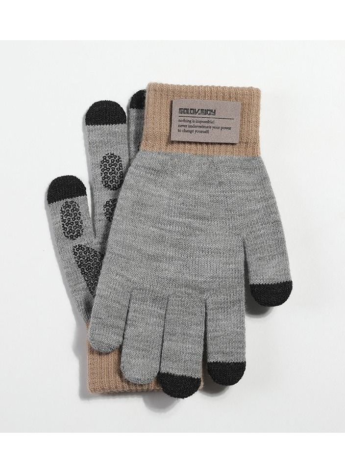 Golovejoy - Men's Autumn And Winter Outdoor Plush Warm And Anti-skid Gloves - Image 1