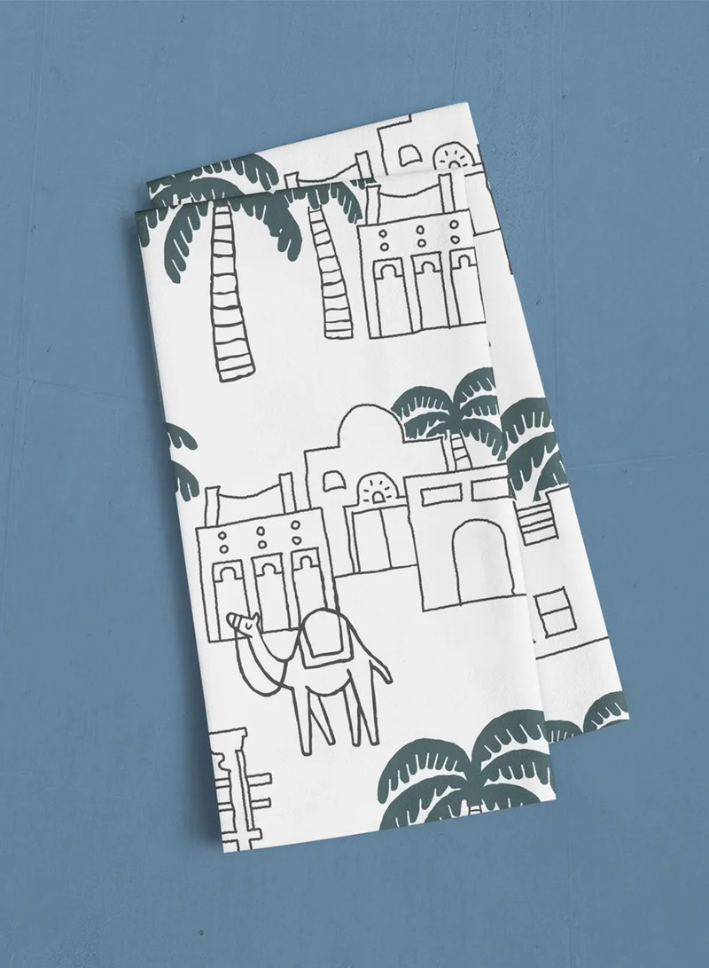 Little Majlis Cotton tea towel, Emirati freej