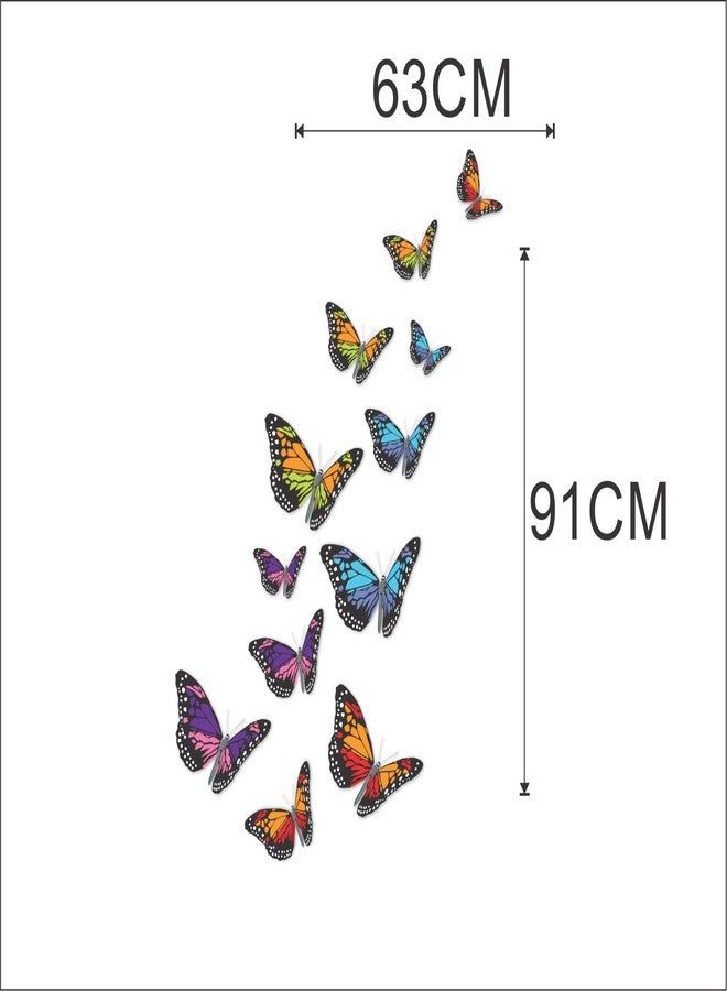 Sticker Yard Stickers Yard Beautiful 3D Butterfly Wall Sticker PVC Vinyl Standard Size- 50cm X 63cm Color-Wall Decal/Wallpaper - Image 3