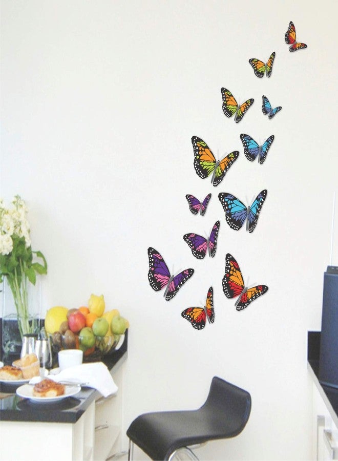 Sticker Yard Stickers Yard Beautiful 3D Butterfly Wall Sticker PVC Vinyl Standard Size- 50cm X 63cm Color-Wall Decal/Wallpaper - Image 1