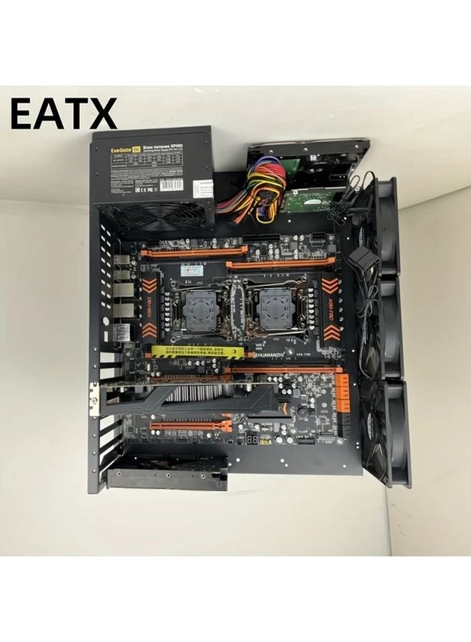 قوس EATX الممتد لعلبة الكمبيوتر يدعم 8 بطاقات رسوميات و24 قرصًا صلبًا وحامل لوحة أم ATX - Image 1