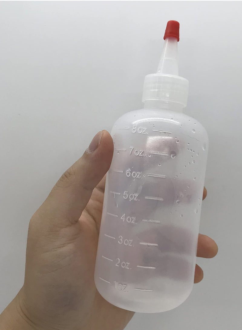 KASTWAVE Applicator Bottle, Hair Color Applicator Bottle, Squeeze 8 oz Hair Applicator Bottle, Plastic Refillable Bottle with Cap for Hair Color (4-Pack) - Image 2