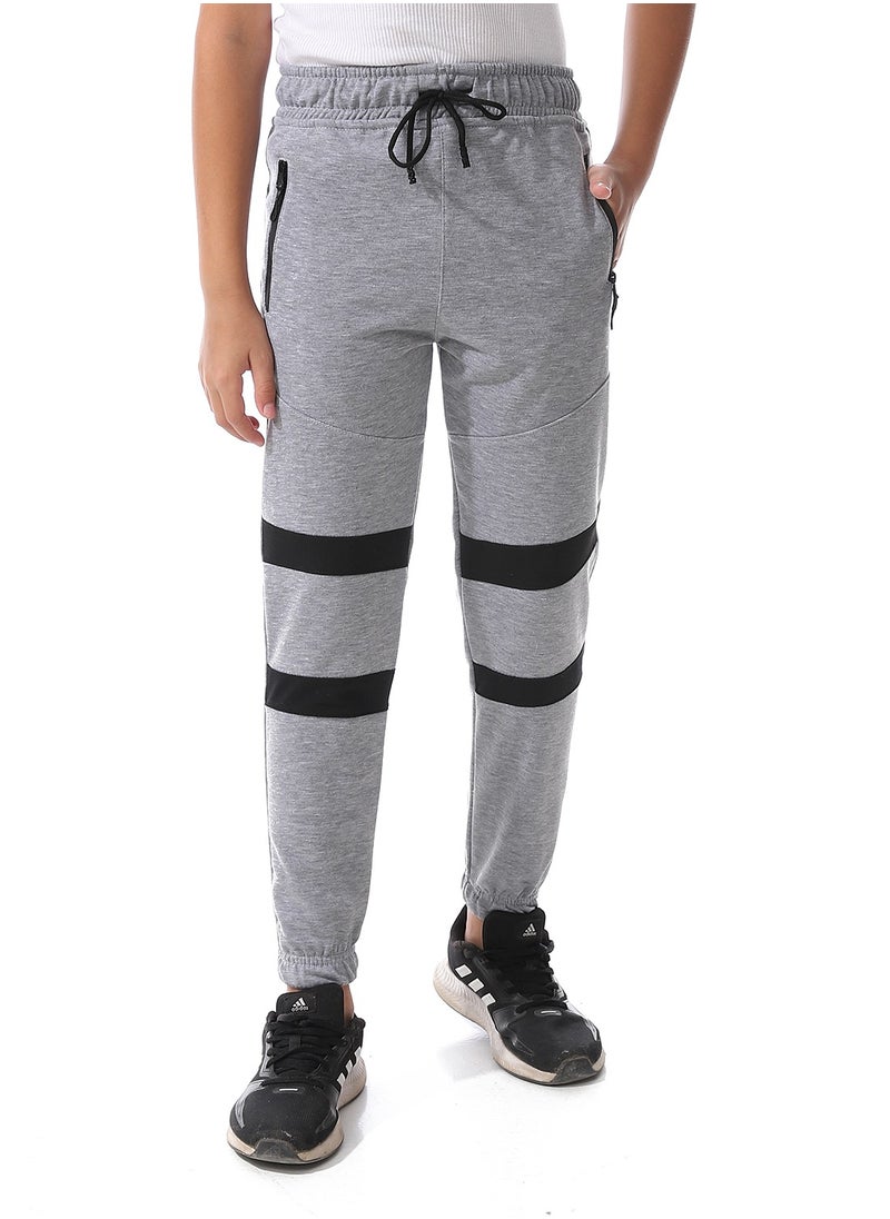 Caesar - Boys Elastic Waist Sweatpants Side Zipper - Image 1