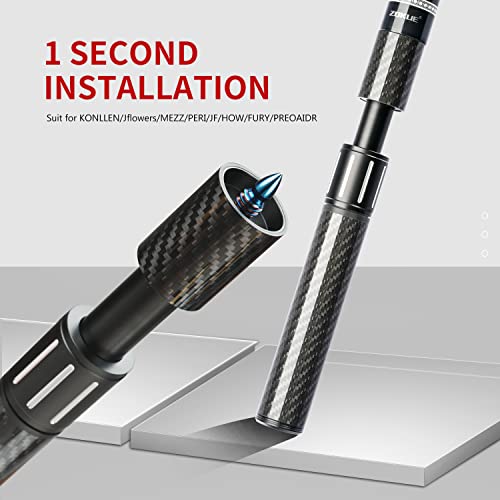 KONLLEN Pool Cue Extension with 3 Bumpers Carbon Fiber Billiards Cue Extension Billiard Accessories for Pool Sticks - Image 5
