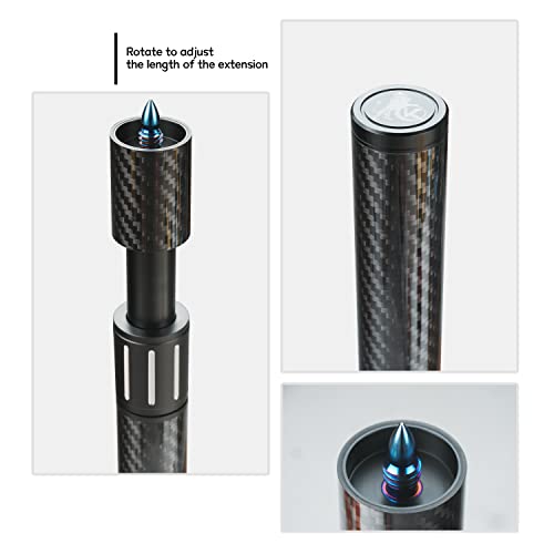 KONLLEN Pool Cue Extension with 3 Bumpers Carbon Fiber Billiards Cue Extension Billiard Accessories for Pool Sticks - Image 3