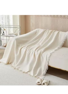 KCDMBUE Reversible Sofa Throw Blanket, Soft & Warm Solid Color Blanket for Couch, Thick Plush Throw for Living Room and Bedroom(White)  - Image 4