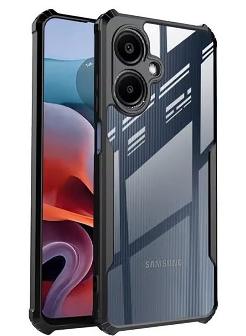 For Samsung Galaxy A06 Case Soft TPU with Acrylic Back, Full-Body Drop Proof Phone Case Shockproof Protective Cover - Image 1