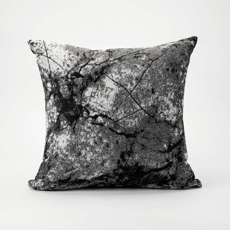 Pan Home Charcoal Toss Pillow with Zipper Closure 240 GSM - 40x40 Cm - Black - 065MIC2000012 - Image 3