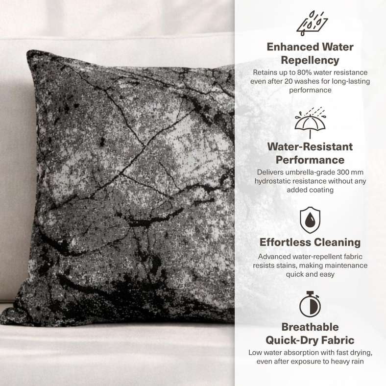 Pan Home Charcoal Toss Pillow with Zipper Closure 240 GSM - 40x40 Cm - Black - 065MIC2000012 - Image 5