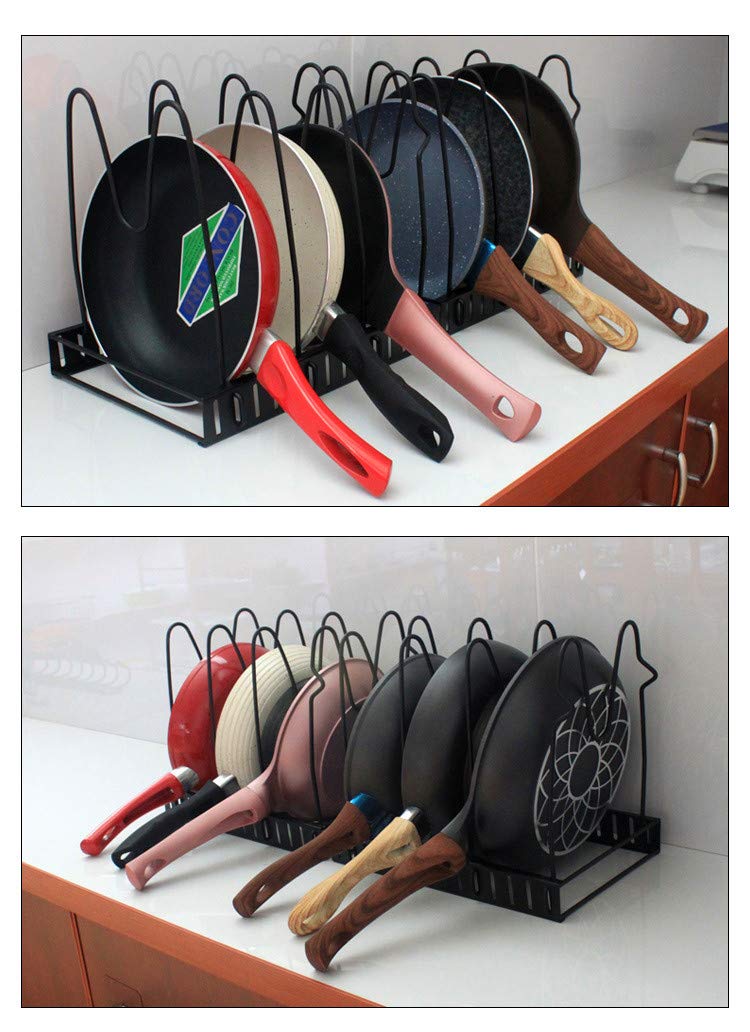 Orrda Adjustable Multipurpose pan and Pot tawa Rack Holder Stand Plate Dish lid Tray Utensils cookware Cupboard Cabinet Storage Shelf Shelves Organizer for Kitchen - Image 3