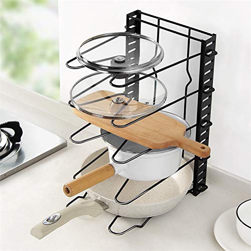 Orrda Adjustable Multipurpose pan and Pot tawa Rack Holder Stand Plate Dish lid Tray Utensils cookware Cupboard Cabinet Storage Shelf Shelves Organizer for Kitchen - Image 2