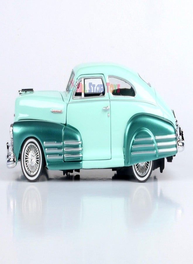 Motormax 1948 Chevrolet Aerosedan Fleetline Lowrider 1:24 Diecast Model Two-Tone Green Get Low Series 79027 by All Star Toys - Image 3