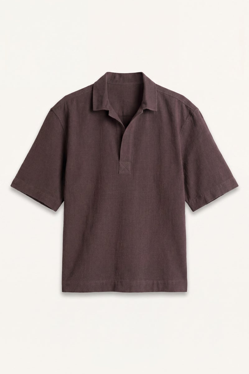DeFacto Brown Man Boxy Fit 100% Cotton Shirt Casual - Image 5