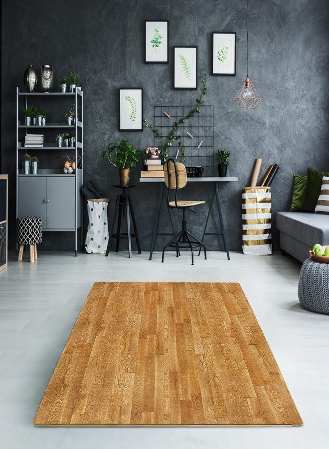 Sorbus Wood Grain Floor Mats Foam Interlocking Mats Each Tile 3/8-Inch Thick Flooring Wood Mat Tiles - Home Office Playroom Basement Trade Show 16 Tiles (16 Sq ft) pine - Image 5
