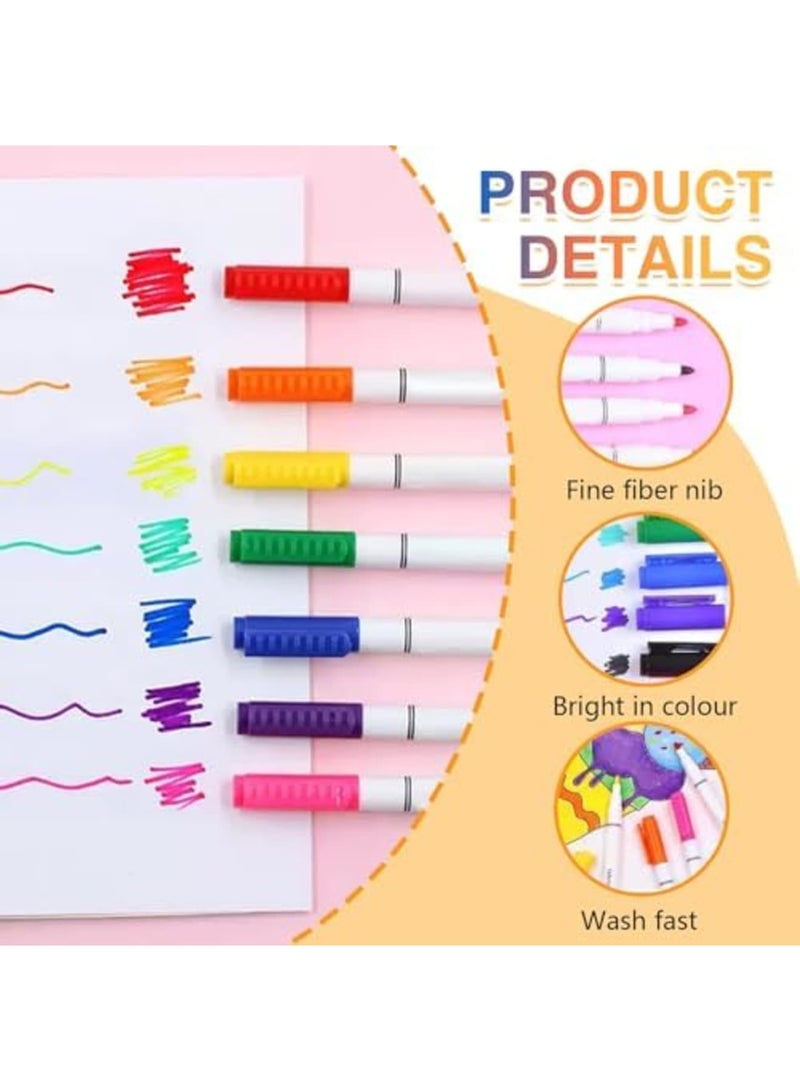 SYOSI أقلام قماش دائمة للملابس، مجموعة من 8 ألوان من علامات الطلاء القماشي للأطفال والبالغين، مثالية لفن القماش DIY، رسم تي شيرت، تخصيص، ومشاريع النسيج (متعددة الألوان) - Image 5